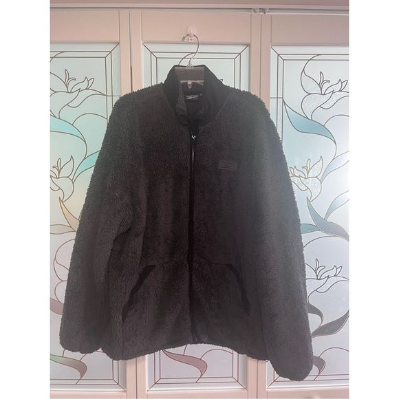 Reebok Zipper Sherpa Jacker -Black Men’s Size Large - Picture 3 of 11